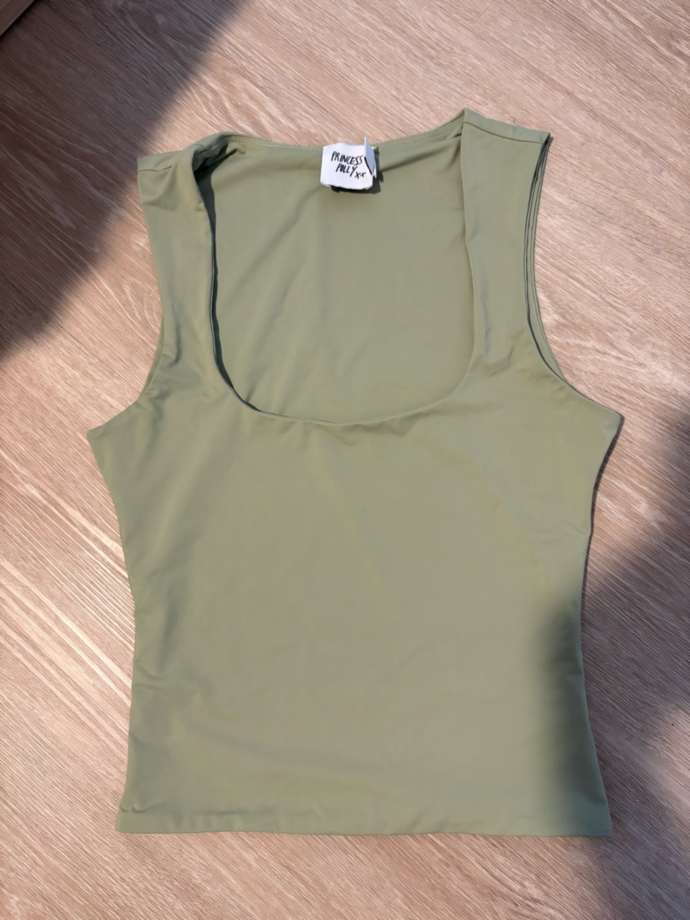 Princess Polly Sage Scoop Neck Tank